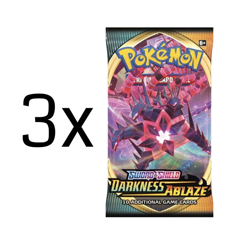 Pokmon TCG: Sword & Shield: Darkness Ablaze Booster Pack: 3 Pack Pokmon TCG: Sword & Shield: Darkness Ablaze Booster Pack: 3 Pack