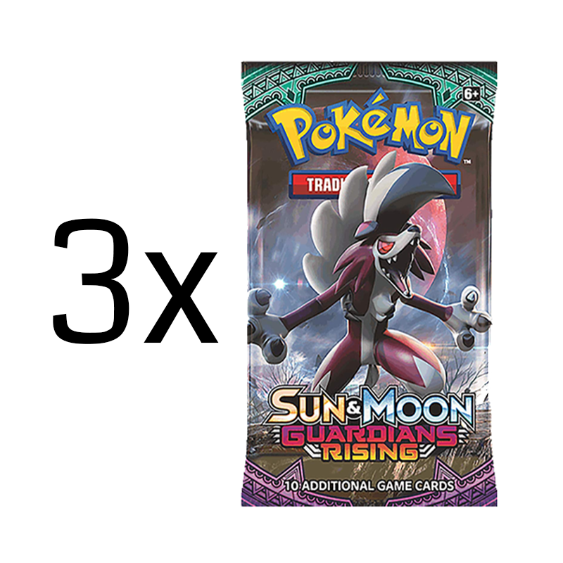 Pokmon TCG: Sun & Moon: Guardians Rising Booster Pack: 3 Pack Pokmon TCG: Sun & Moon: Guardians Rising Booster Pack: 3 Pack