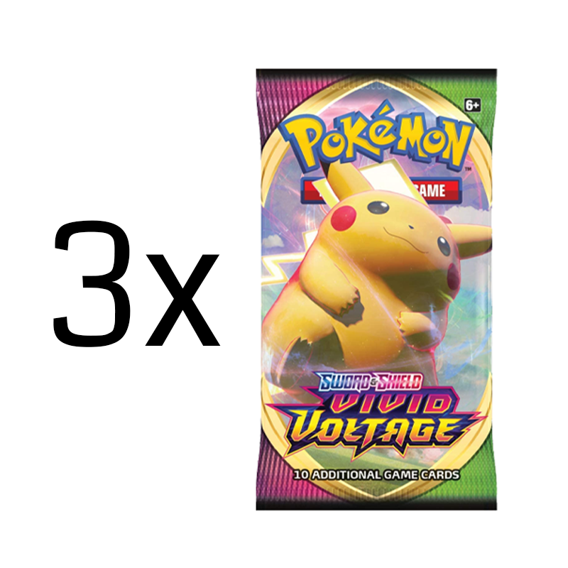 Pokémon TCG: Sword & Shield: Vivid Voltage Booster Pack: 3 Pack