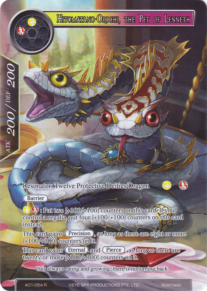 Hitomatano-Orochi, the Pet of Lenneth (Full Art) (AO1-054) [Alice Origin]