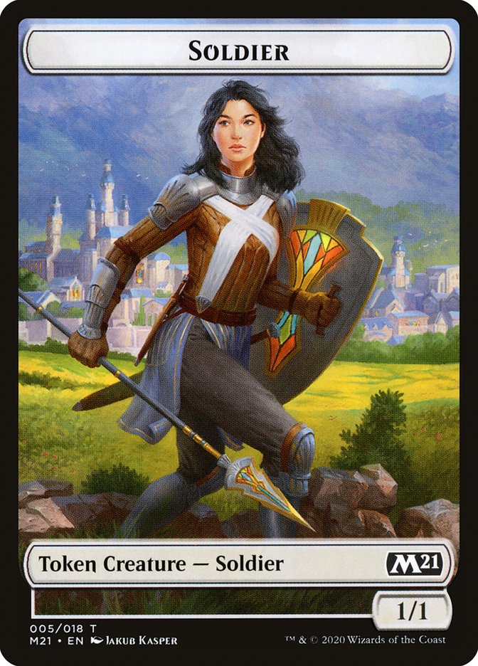 Construct // Soldier Double-Sided Token [Core Set 2021 Tokens]