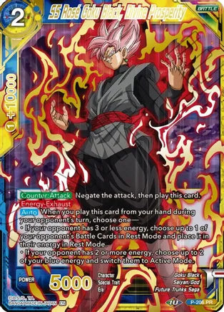 SS Rose Goku Black, Divine Prosperity (Gold Stamped) (P-206) [Mythic B SS Rose Goku Black, Divine Prosperity (Gold Stamped) (P-206) [Mythic B