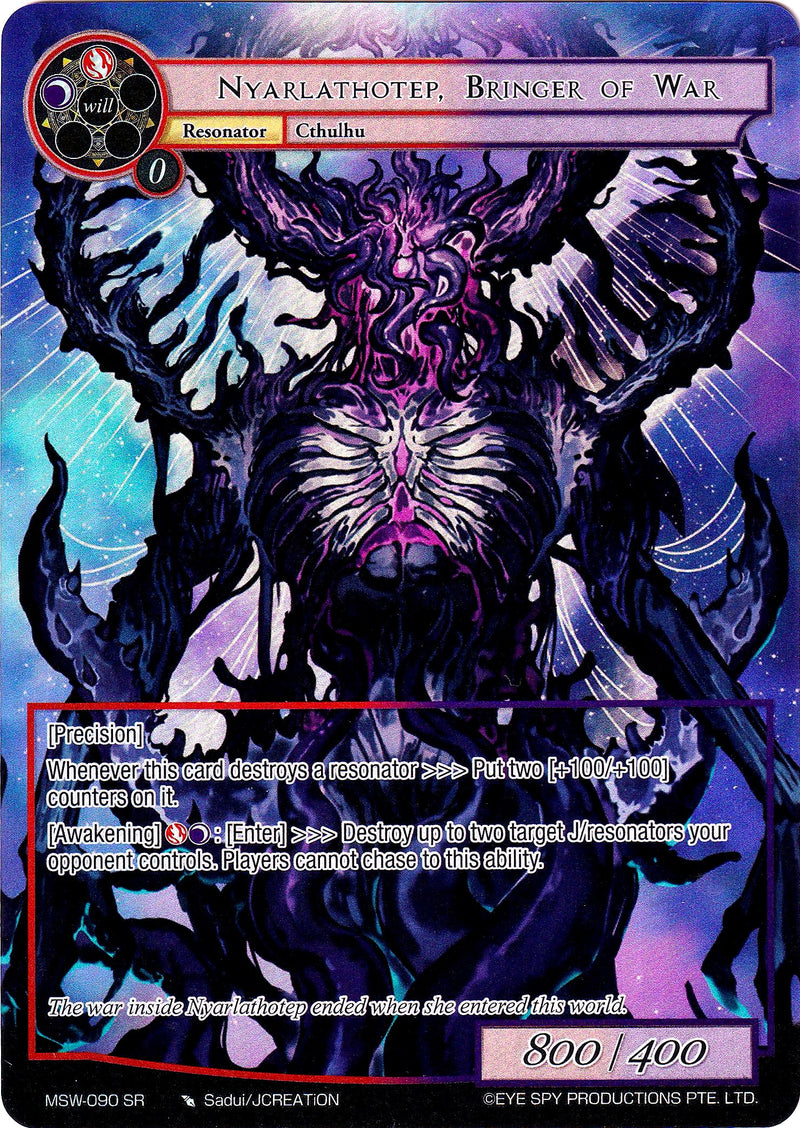 Nyarlathotep, Bringer of War (Full Art) (MSW-090) [The Magic Stone War - Zero]