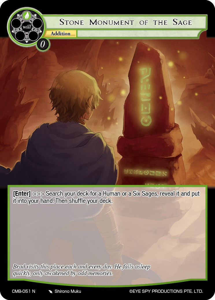 Stone Monument of the Sage (CMB-051 N) [Crimson Moon's Battleground]