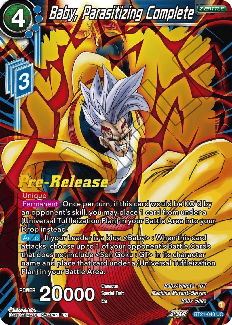 Baby, Parasitizing Complete (BT21-040) [Wild Resurgence Pre-Release Ca Baby, Parasitizing Complete (BT21-040) [Wild Resurgence Pre-Release Ca