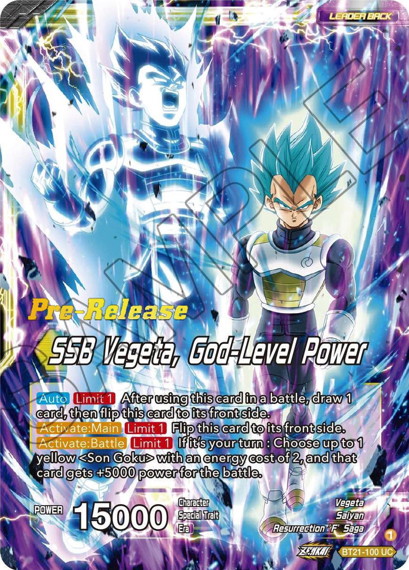 SSB Son Goku // SSB Vegeta, God-Level Power (BT21-100) [Wild Resurgence Pre-Release Cards]