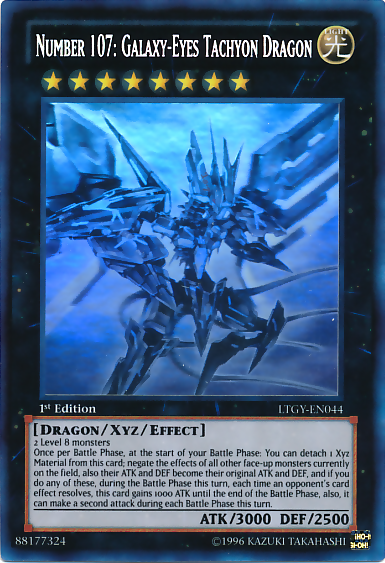 Number 107: Galaxy-Eyes Tachyon Dragon [LTGY-EN044] Ghost Rare