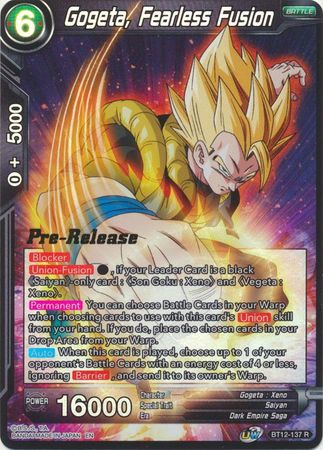 Gogeta, Fearless Fusion (BT12-137) [Vicious Rejuvenation Prerelease Promos]