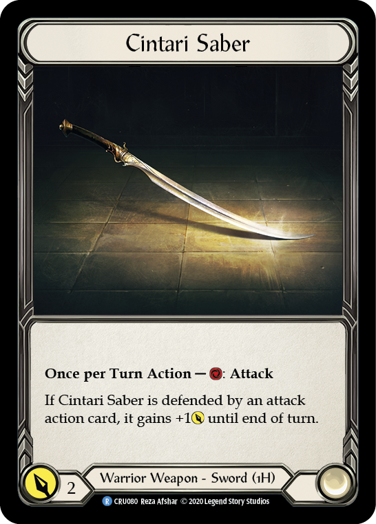 Cintari Saber [CRU080] (Crucible of War)  1st Edition Cold Foil