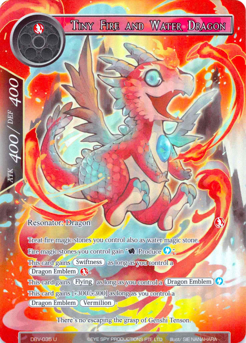 Tiny Fire and Water Dragon (Full Art) (DBV-035) [The Decisive Battle of Valhalla]