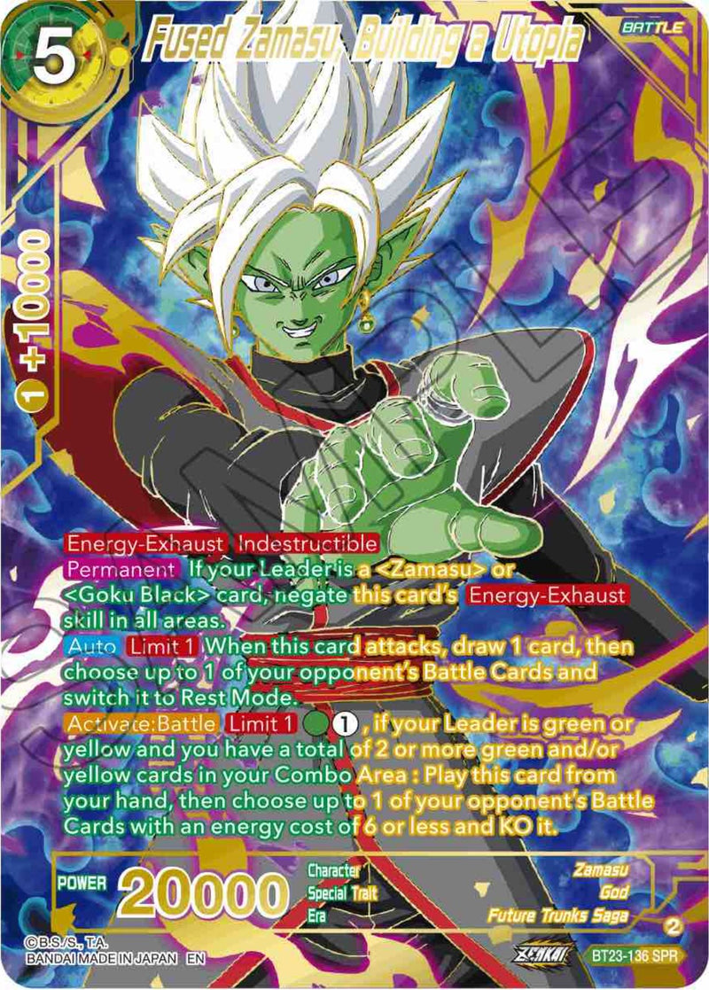 Fused Zamasu, Building a Utopia (SPR) (BT23-136) [Perfect Combination]