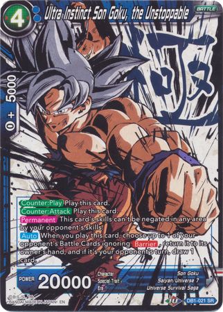 Ultra Instinct Son Goku, the Unstoppable (Alternate Art) (DB1-021) [Sp