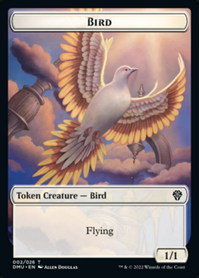 Bird (002) // Badger Double-Sided Token [Dominaria United Tokens]