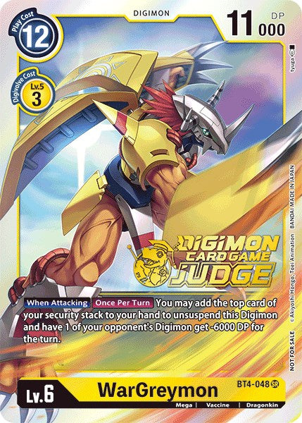 WarGreymon [BT4-048] (Judge Pack 1) [Great Legend Promos]