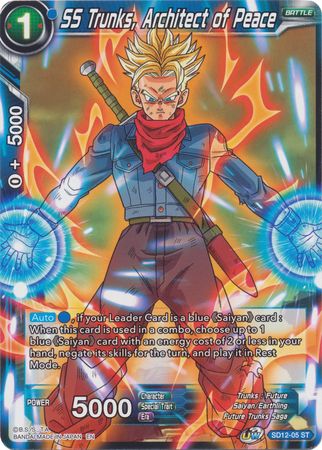 SS Trunks, Architect of Peace (Starter Deck - Spirit of Potara) (SD12-05) [Rise of the Unison Warrior]