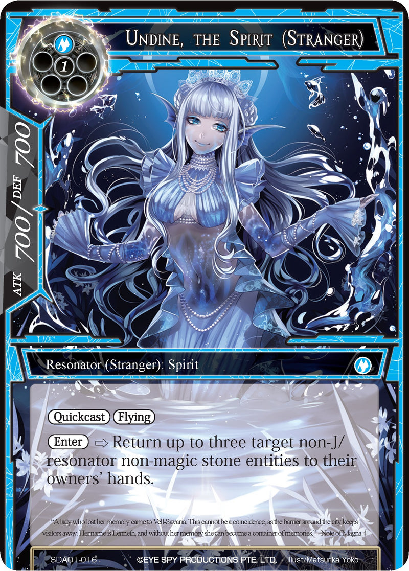 Undine, the Spirit (Stranger) (SDAO1-016) [Alice Origin Starter Deck]