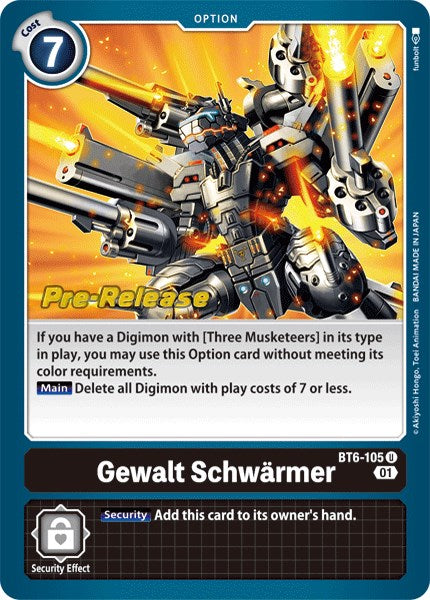 Gewalt Schwarmer [BT6-105] [Double Diamond Pre-Release Cards]