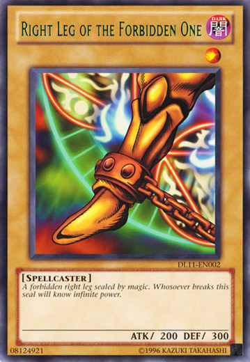 Right Leg of the Forbidden One (Green) [DL11-EN002] Rare