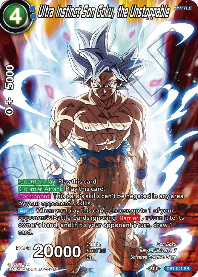 Ultra Instinct Son Goku, the Unstoppable (DB1-021) [Theme Selection: H Ultra Instinct Son Goku, the Unstoppable (DB1-021) [Theme Selection: H