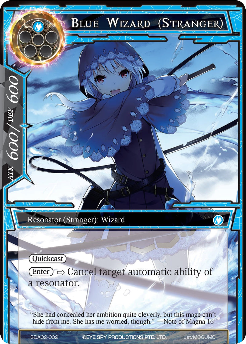 Blue Wizard (Stranger) (SDAO2-002) [Alice Origin II Starter Deck]