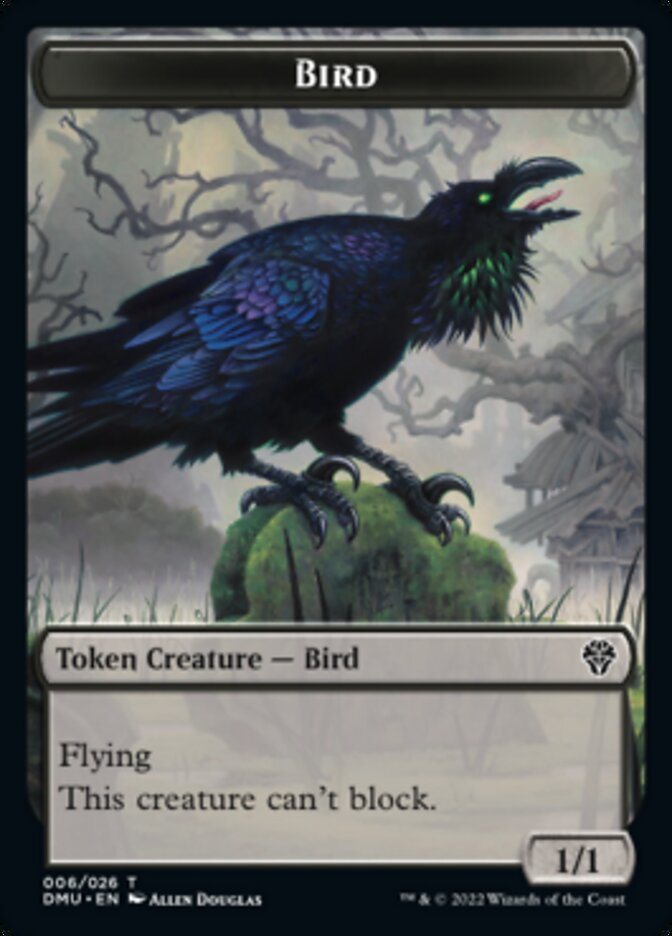 Bird (002) // Bird (006) Double-Sided Token [Dominaria United Tokens]