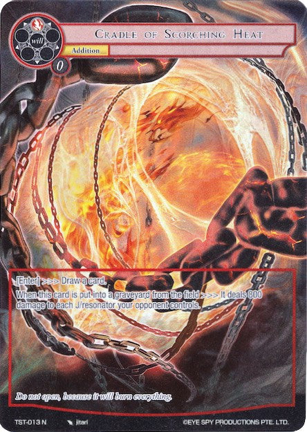 Cradle of Scorching Heat (Full Art) (TST-013) [The Seventh]