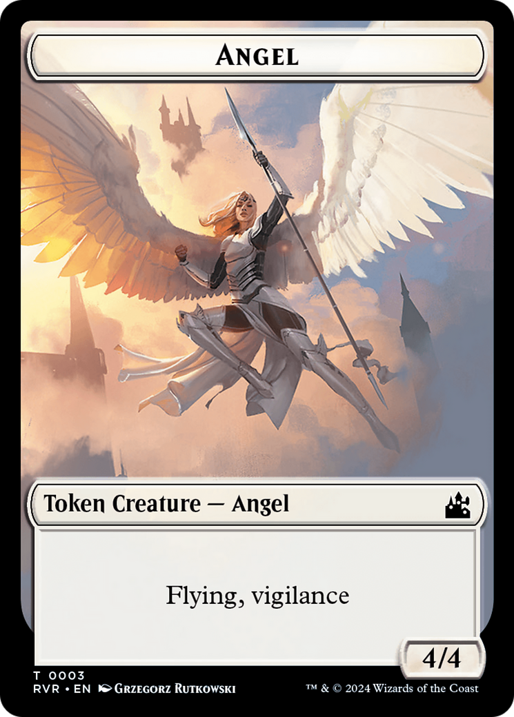 Saproling // Angel (0003) Double-Sided Token [Ravnica Remastered Tokens]