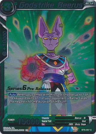 Godstrike Beerus (BT6-057_PR) [Destroyer Kings Prerelease Promos]