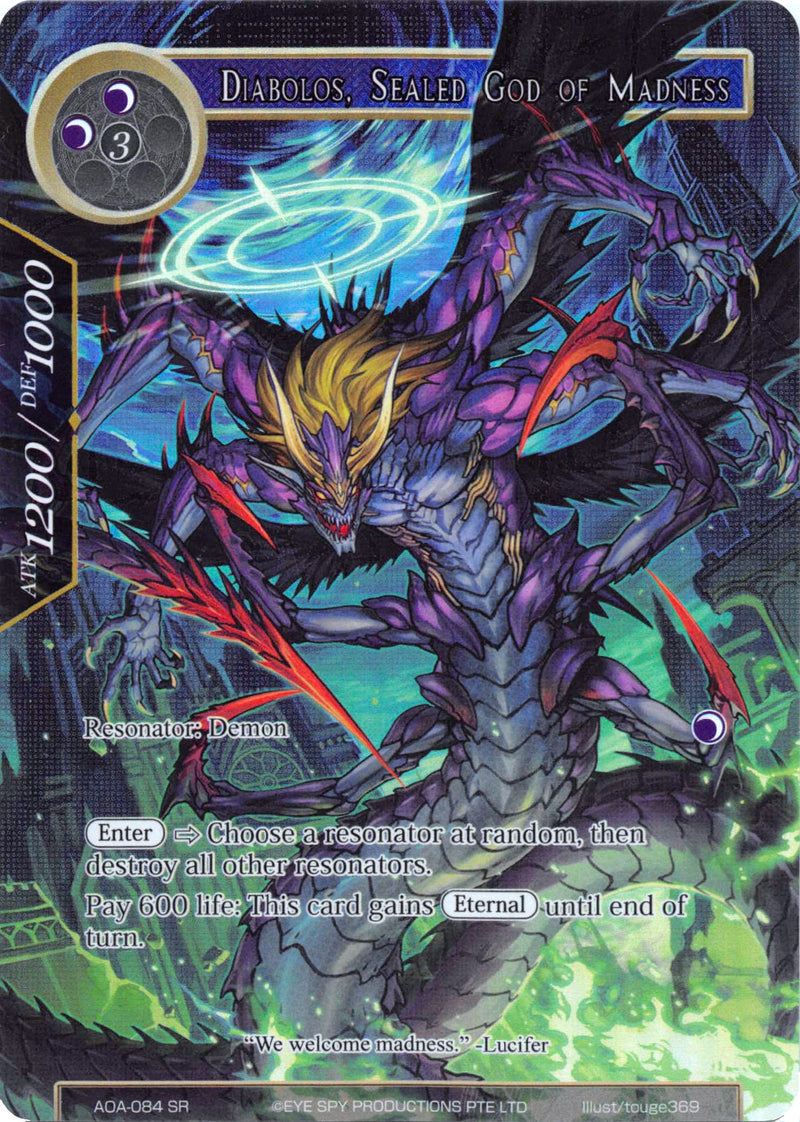 Diabolos, Sealed God of Madness (Full Art) (AOA-084) [Awakening of the Ancients]