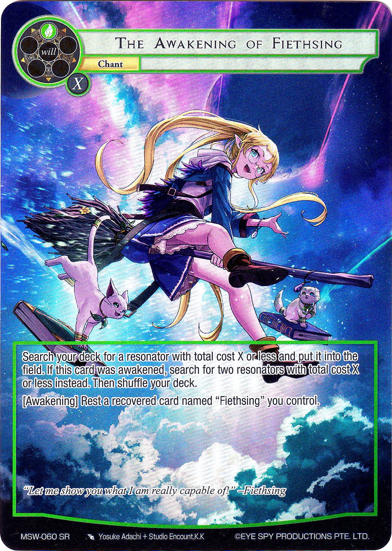 The Awakening of Fiethsing (Full Art) (MSW-060) [The Magic Stone War - Zero]