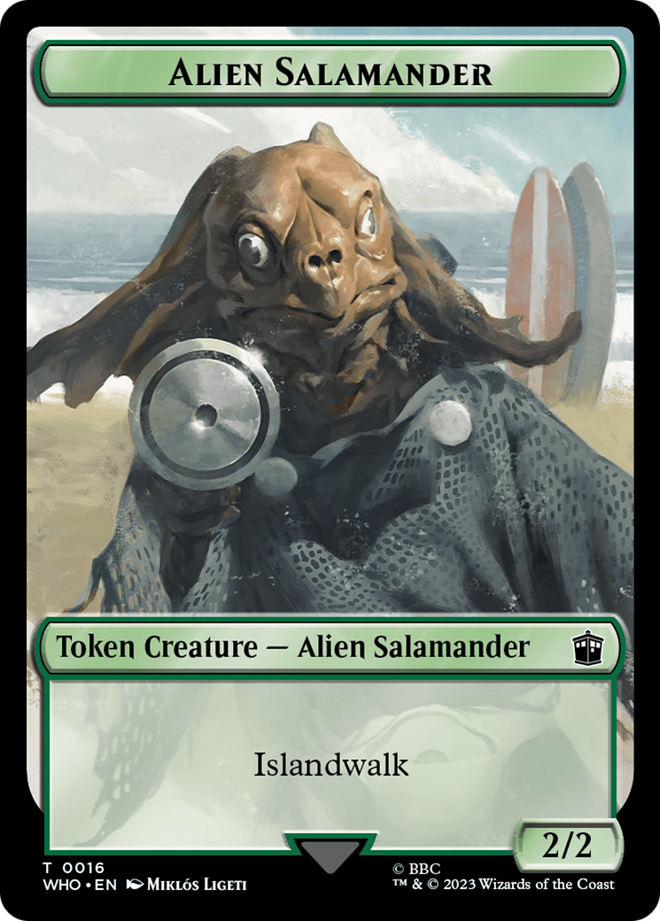 Dalek // Alien Salamander Double-Sided Token [Doctor Who Tokens]