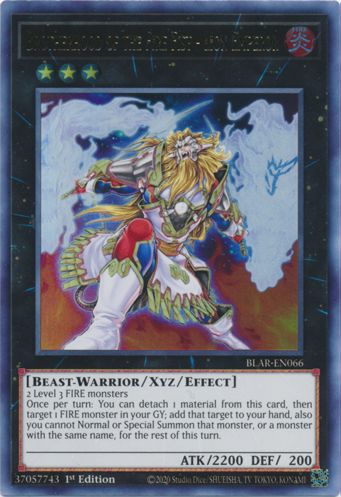 yugioh lion cards Brotherhood of the Fire Fist