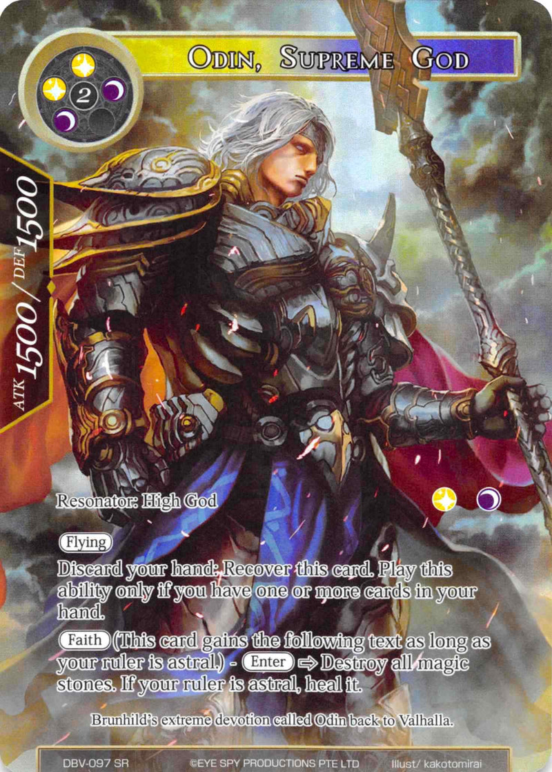 Odin, Supreme God (Full Art) (DBV-097) [The Decisive Battle of Valhalla]