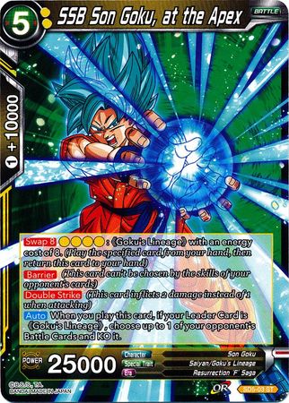 SSB Son Goku, at the Apex (Starter Deck - The Crimson Saiyan) (SD5-03) SSB Son Goku, at the Apex (Starter Deck - The Crimson Saiyan) (SD5-03)