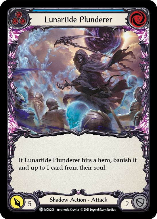 Lunartide Plunderer (Blue) [MON208-RF] (Monarch)  1st Edition Rainbow Foil