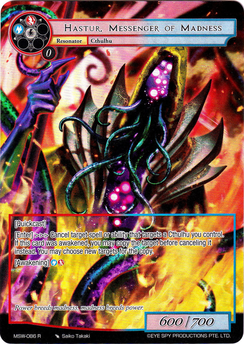 Hastur, Messenger of Madness (Full Art) (MSW-086) [The Magic Stone War - Zero]