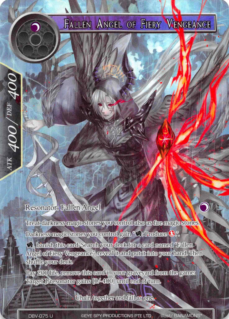 Fallen Angel of Fiery Vengeance (Full Art) (DBV-075) [The Decisive Battle of Valhalla]