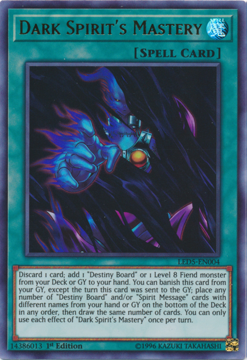 Dark Spirit's Mastery [LED5-EN004] Ultra Rare