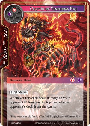 Cryptid of Tenacious Fire (RDE-049) [Return of the Dragon Emperor]