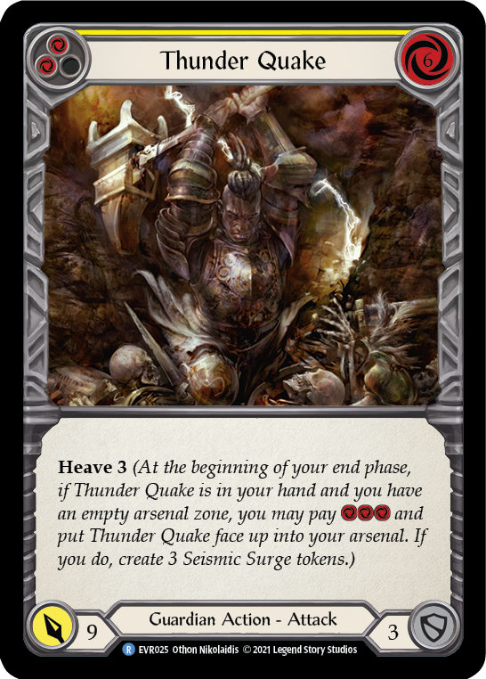 Thunder Quake (Yellow) [EVR025] (Everfest)  1st Edition Rainbow Foil