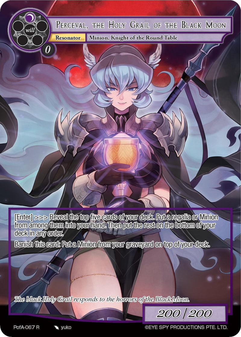 Perceval, the Holy Grail of the Black Moon (Full Art) (PofA-067) [Alice Origin IV: Prologue of Attoractia]