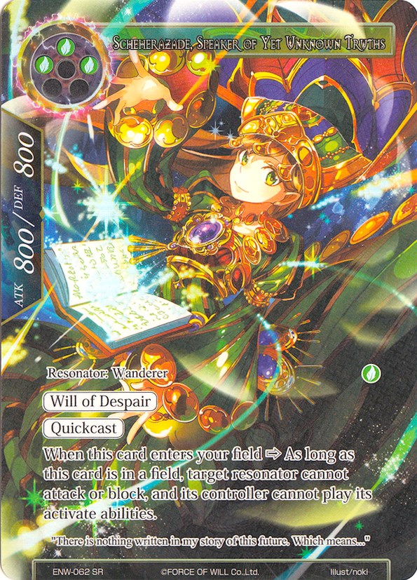 Scheherazade, Speaker of Yet Unknown Truths (Full Art) (ENW-062) [Echoes of the New World]