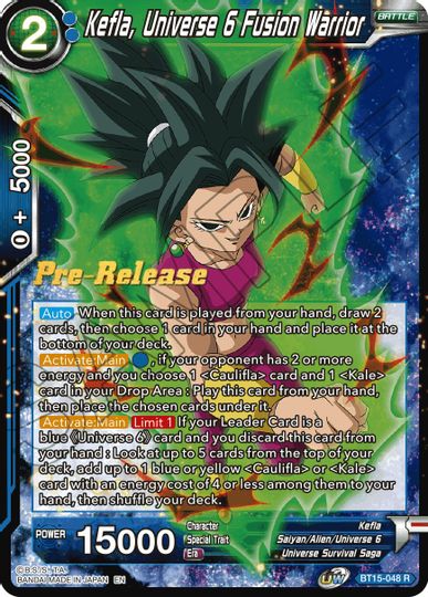 Kefla, Universe 6 Fusion Warrior (BT15-048) [Saiyan Showdown Prerelease Promos]