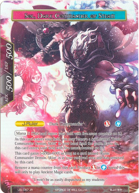 Sol, Hierophant of the Helio Star // Sol, Dark Commander of Steam (Full Art) (LEL-087 JR) [Legacy Lost]