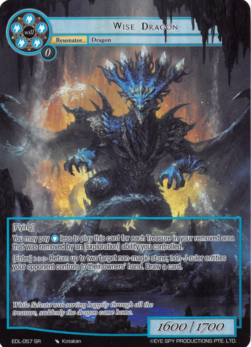 Wise Dragon (Full Art) (EDL-057) [The Epic of the Dragon Lord]