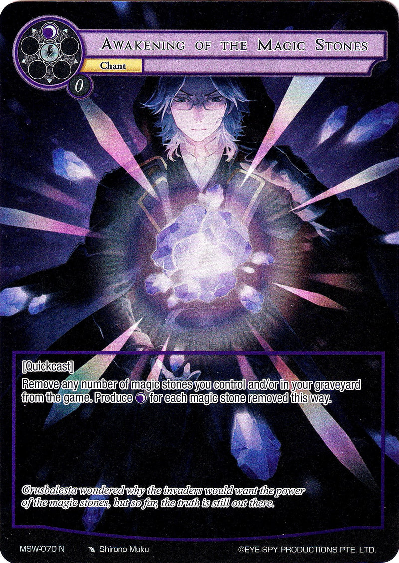 Awakening of the Magic Stones (Full Art) (MSW-070) [The Magic Stone War - Zero]