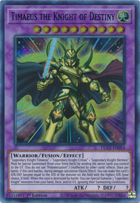 Timaeus the Knight of Destiny (Blue) [DLCS-EN054] Ultra Rare