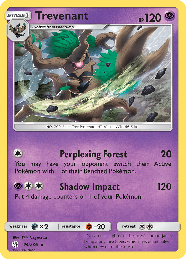 Trevenant (94/236) [Sun & Moon: Cosmic Eclipse]