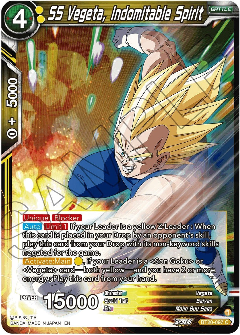 SS Vegeta, Indomitable Spirit (BT20-097) [Power Absorbed]