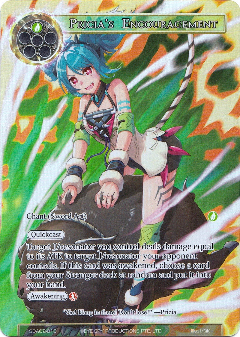 Pricia's Encouragement (Full Art) (SDAO2-013) [Alice Origin II Starter Deck]